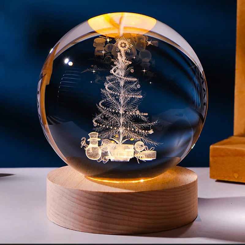 Luminous Starry Sky and Planets Moon Moon Crystal Ball Small Night Lamp Projection Ambience Light Creative Gift New Strange Gift